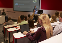 College students in lecture hall